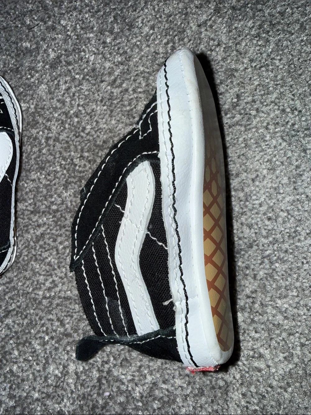 Vans Black & White Baby High-Top Hook-and-Loop Sneaker